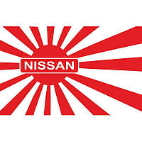 Наклейка на автомобіль - Японський прапор JDM Nissan