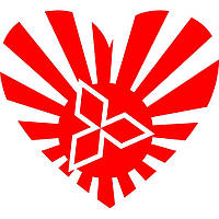 Вінілова наклейка на автомобіль - JDM Серце Mitsubishi