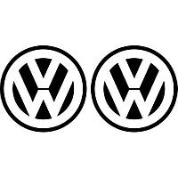 Набір вінілових наклейок на автомобіль - Логотип Volkswagen (2шт)