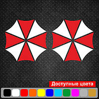 Набір вінілових наклейок на автомобіль - Логотип Umbrella Corporation (2шт)