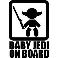 Виниловая наклейка на автомобиль - Baby Jedi on Board