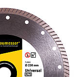 Диск алмазний Turbo 230x2.3x9x22.23 Baumesser Universal, фото 2