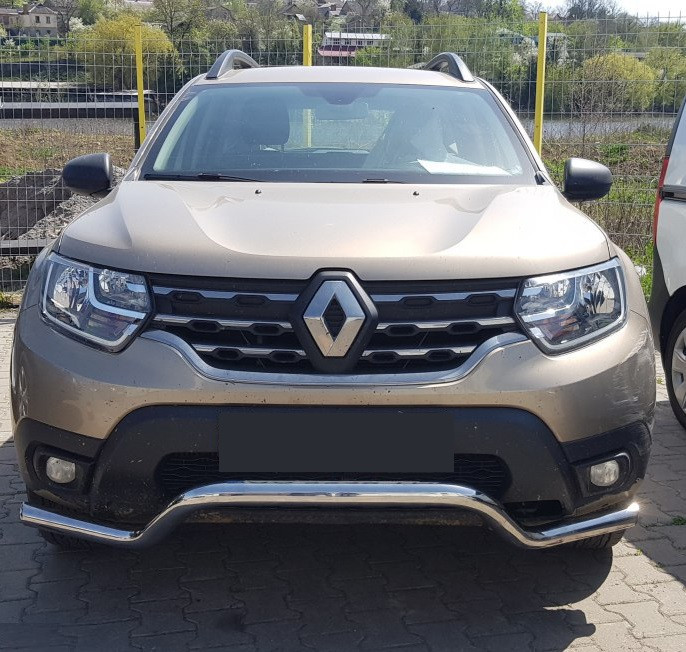 Кенгурник вигнутий вус на Renault Duster (з 2018-) Рено Дастер, фото 1
