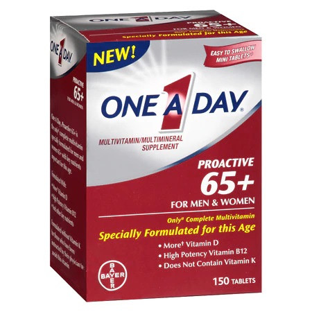 BAYER One-A-Day Proactive 65+ Multivitamin   Мультивітаміни 65+, 150 таб