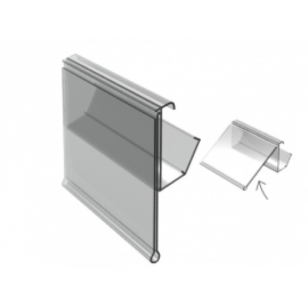 Цінникотримач відкидний GHEX 1000х39мм для металевих полиць з гнучким з'єднувачем (1323)