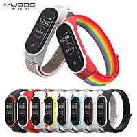 Нейлоновый ремешок MiJobs Sport для Xiaomi Mi Band 3 / 4. Оригинальный.