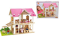 Дом для кукол Eichhorn Розовая мечта с 4 куклами и 27 аксессуарами (100002513)