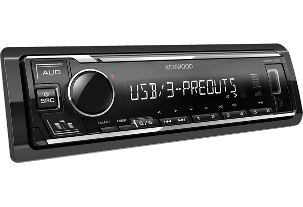 Автомагнітола Kenwood KMM-106 Біла підсвітка