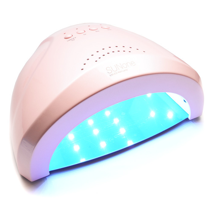 LED+UV лампа для манікюру SUN One 48W Рожева, фото 1