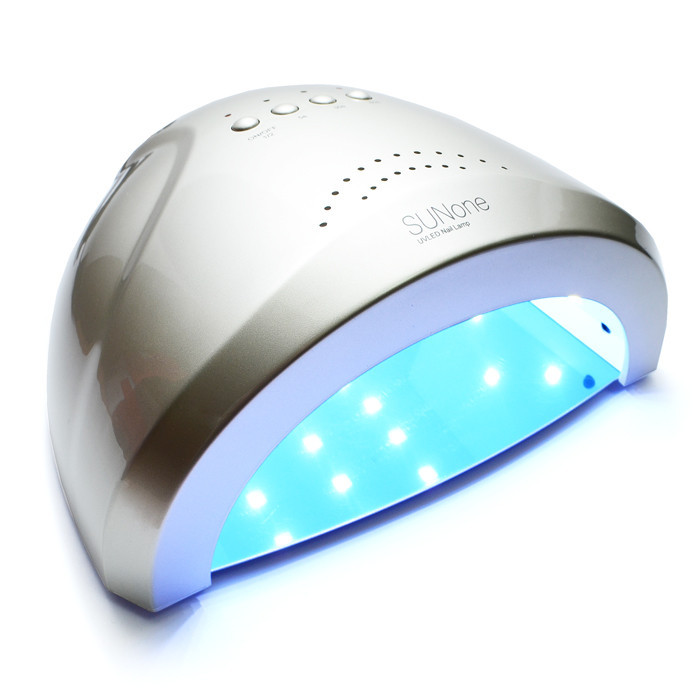 LED+UV лампа для манікюру SUN One 48W Срібло, фото 1