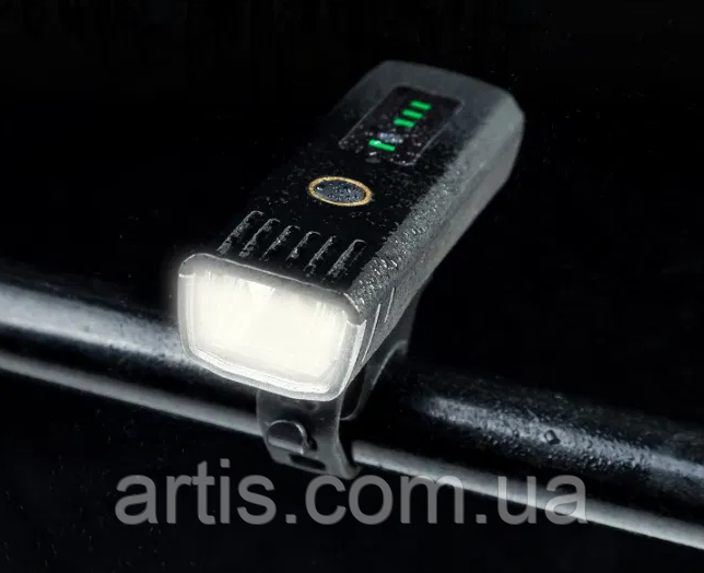 Велосипедна фара Machfally з датчиком світла й акумулятором xpg usb 250 люменів