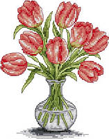 Набор для вышивания крестом 25х33 Букет тюльпанов Joy Sunday H402