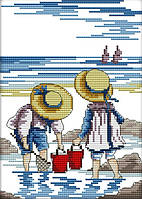 Набор для вышивания крестом 19х28 Рыбалка Joy Sunday K209