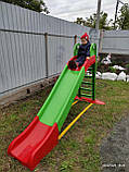 АКЦІЯ НАБІР Дитячий середній ігровий пластиковий будиночок зі шторками і велика пластикова гірка ТМ Doloni, фото 5