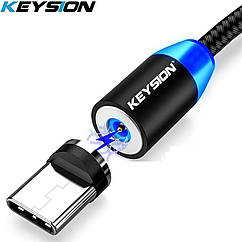 KEYSION магнітний зарядний кабель для швидкого заряджання з роз'ємом type C