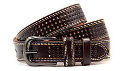Ремінь жіночий перфорований коричневий