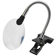 Лупа з прищіпкою Magnifier MG15122-2 90мм, гнучкий тримач