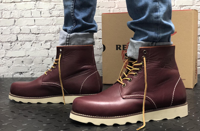 шкіряні черевики Red Wing USA бордові 8424890 на нозі