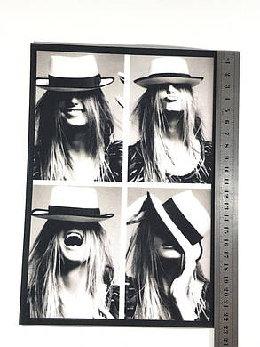 Нашивка Дівчина в капелюсі 160х230 мм, фото 2