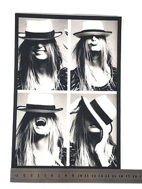 Нашивка Дівчина в капелюсі 160х230 мм, фото 3