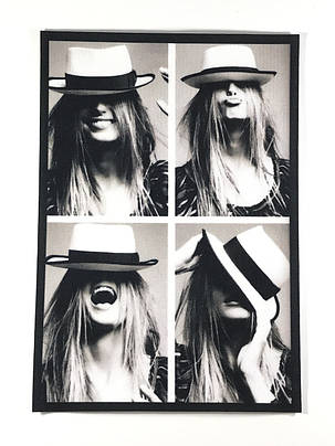 Нашивка Дівчина в капелюсі 160х230 мм, фото 1