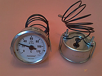Термометр капиллярный PAKKENS Ø60мм от 0 до 120°С, длина капилляра 1метр Турция