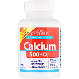 Calcium 500 + D3 21st Century 90 таблеток