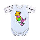 Боді ясельне коротке рукав для хлопчика з малюнком Вінні інтерлок, фото 2