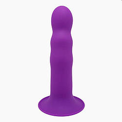 Ділдо з присоском Adrien Lastic Hitsens 3 Purple, відмінно для страпона, діаметр 4,1 см, довжина 18,2 см