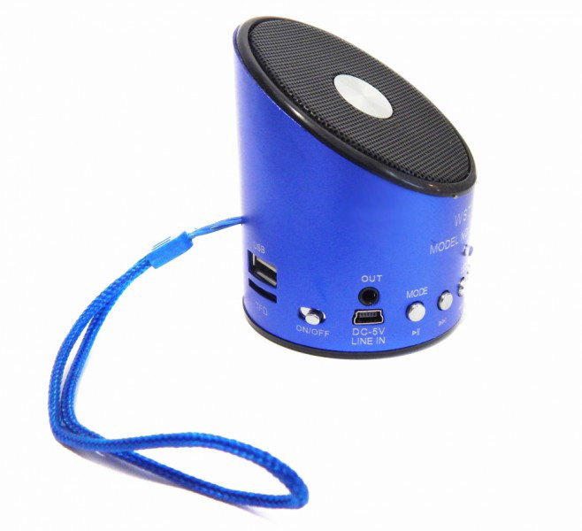 Міні портативна MP3 колонка від USB FM A9 Blue, фото 1