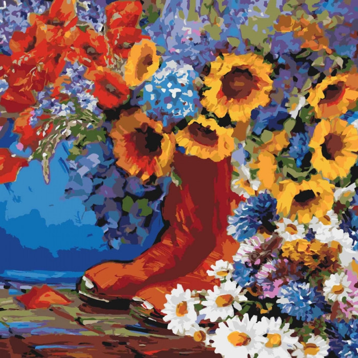 Картина за номерами. Букети "Казковий ранок" KHO3000, 40х40 см