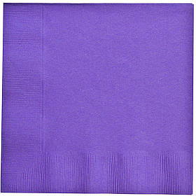 Серветки стиль "Однотонний", фіолетові, 20 шт, 33 см, Салфетки "Фиолетовые" 1502-3178
