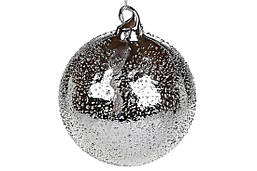 Ялинкові шари 10см, дзеркальний графіт, 8 шт