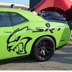 Dodge Challenger 2015-2022 SRT Hellcat Наклейка аплікація на заднє крило Нова Оригінал