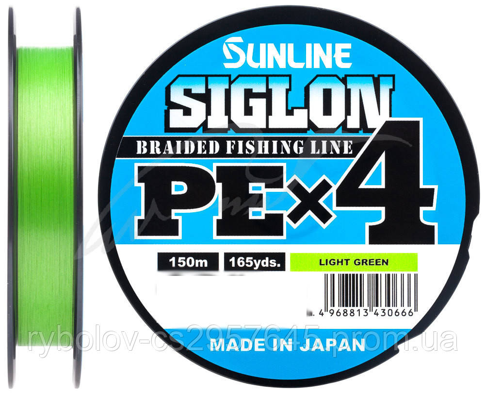 Шнур Sunline Siglon PE х4 150m #1.5/0.209mm 25lb/11kg (салат.)