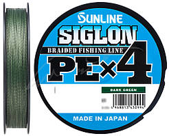 Шнур Sunline Siglon PE х4 150m (темн-зел.) #0.3/0.094 mm 5lb/2.1 kg