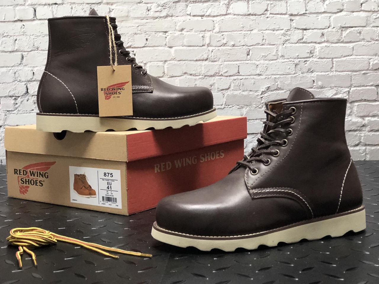 Мужские осенние ботинки Red Wing,коричневые