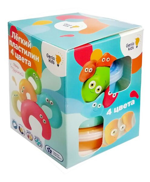 Воздушный пластилин для лепки Genio Kids TA1714 4 цвета - фото 1 - id-p1265236397