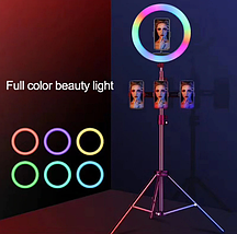 Кільцева світильник лампа RGB Ring Light LED MJ 33, фото 2