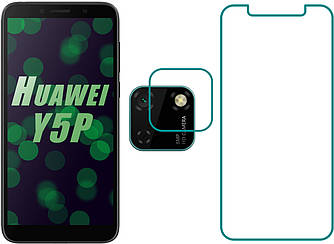 Комплект Скло на Екран Huawei Y5p і Камеру (Хуавей У5п)