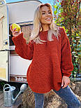 Жіночий в'язаний светр об'ємного крою (у кольорах), фото 7