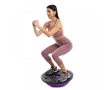 Гімнастична півсфера BOSU для фітнесу балансувальна подушка 58 см сіра (BVR-0330), фото 4