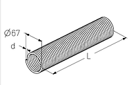 Пружина для воріт (діаметр внутрішній 67 мм)