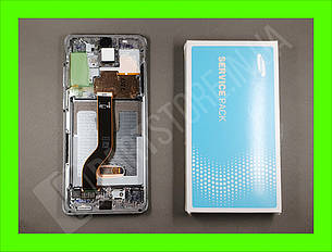 Дисплей Samsung G985 Grey S20+ (GH82-22134E) сервісний оригінал у зборі з рамкою, фото 2