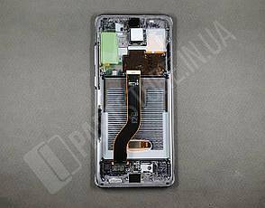 Дисплей Samsung G985 Grey S20+ (GH82-22134E) сервісний оригінал у зборі з рамкою, фото 2