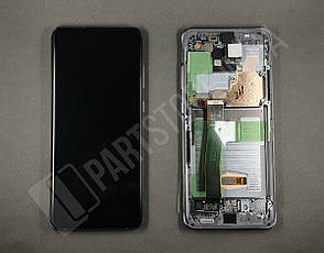 Дисплей Samsung G988 Grey S20 Ultra (GH82-22271B) сервісний оригінал у складі з рамкою, фото 2