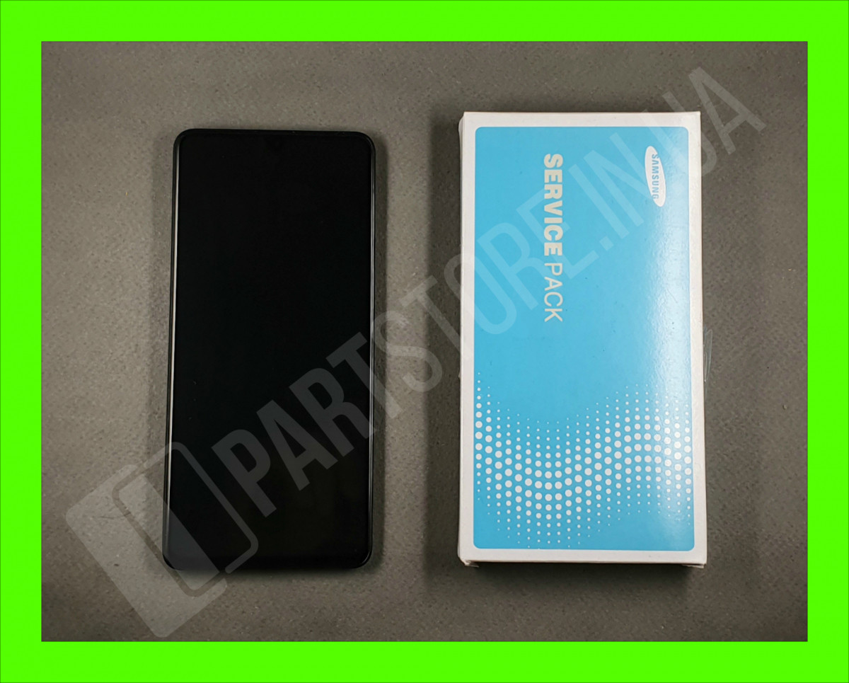 Дисплей Samsung A415 Black А41 2020 (GH82-22860A) сервісний оригінал у складі з рамкою