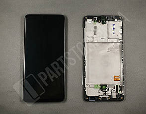 Дисплей Samsung A415 Black А41 2020 (GH82-22860A) сервісний оригінал у складі з рамкою, фото 2