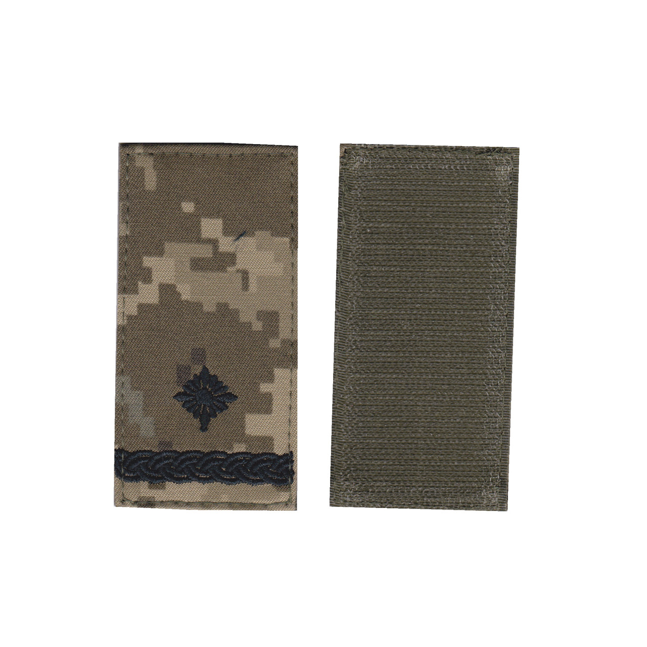 Погон майора військовий / армійський шеврон ЗСУ, чорний колір на пікселі. 10 см * 5 см, фото 1