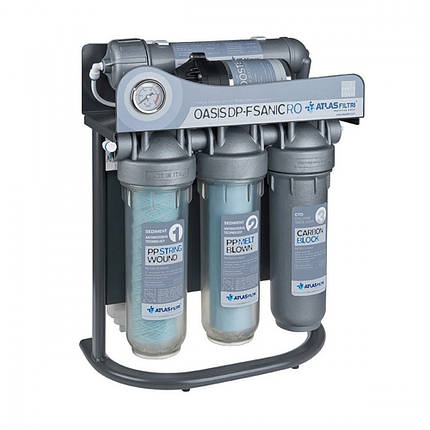 Система зворотного осмосу Atlas Filtri Oasis DP-F Sanic Pump з насосом на каркасі, фото 3